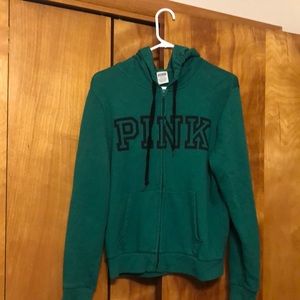 PINK hoodie, Kelly Green